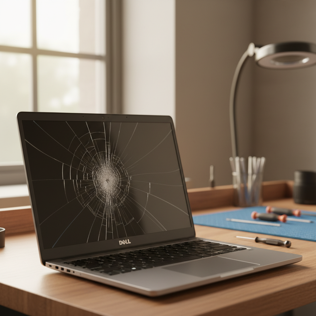 Cracked Dell laptop screen repair in Clarence Gardens — Adelaide SA 5039