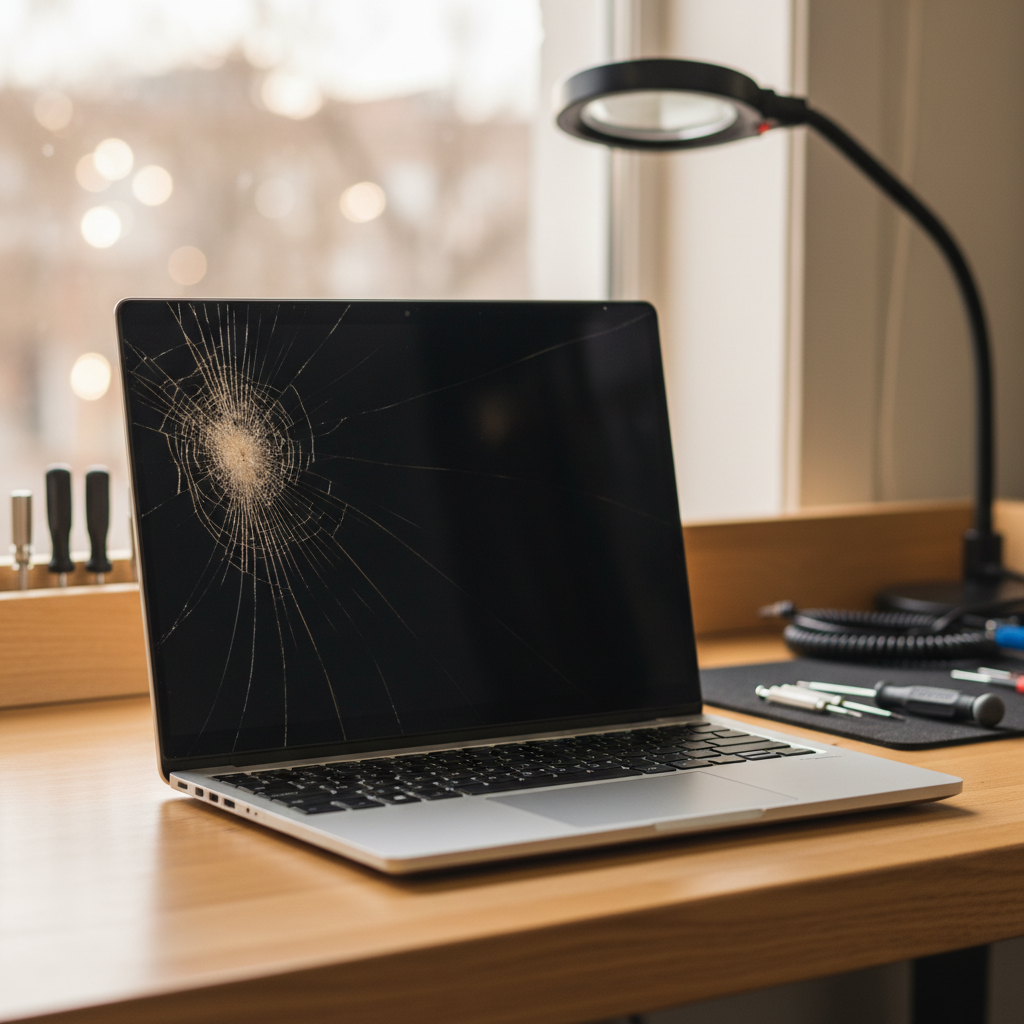 Cracked Dell laptop screen repair in Clarence Park — Adelaide SA 5034