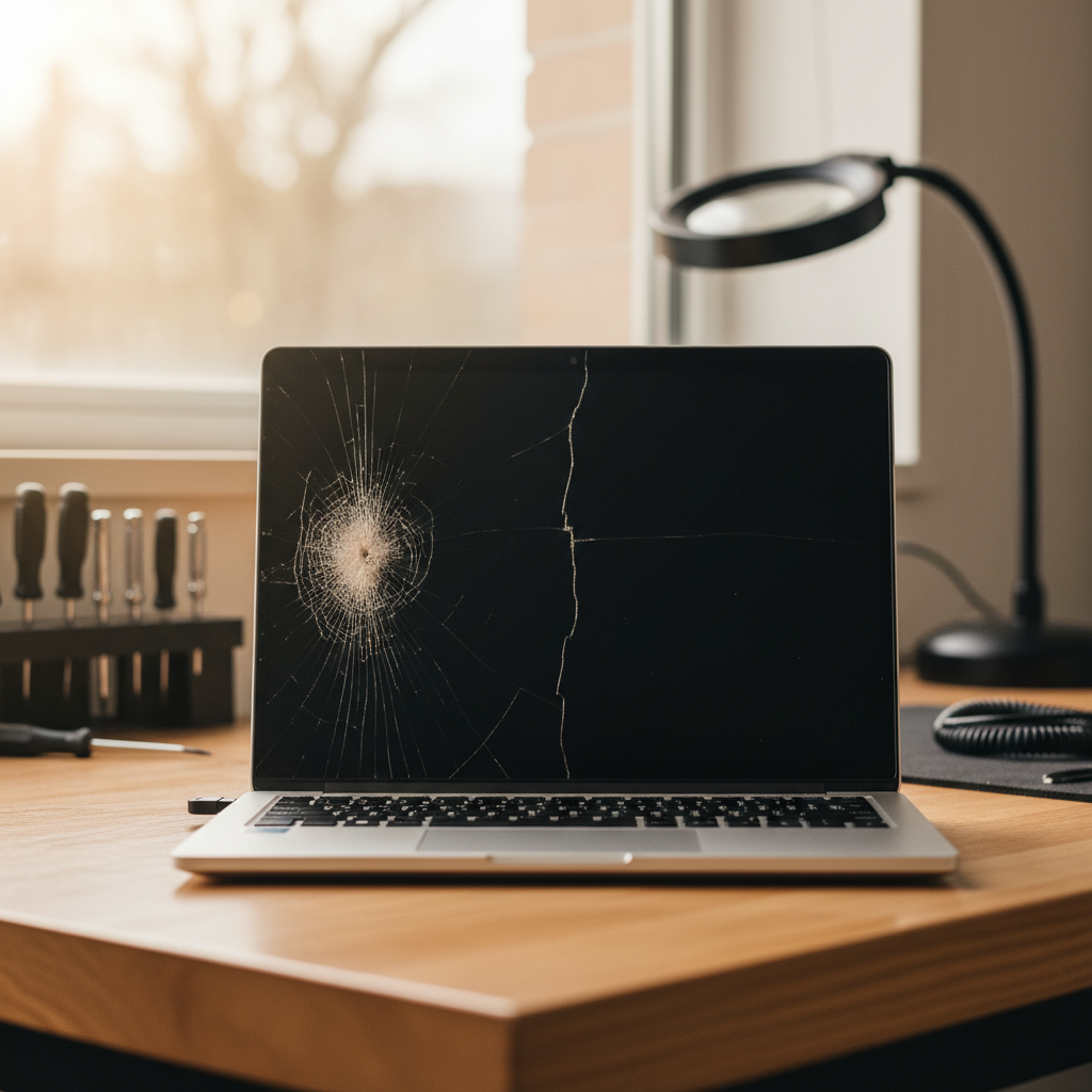 Cracked Dell laptop screen repair in Clarendon Vale — Hobart TAS 7019