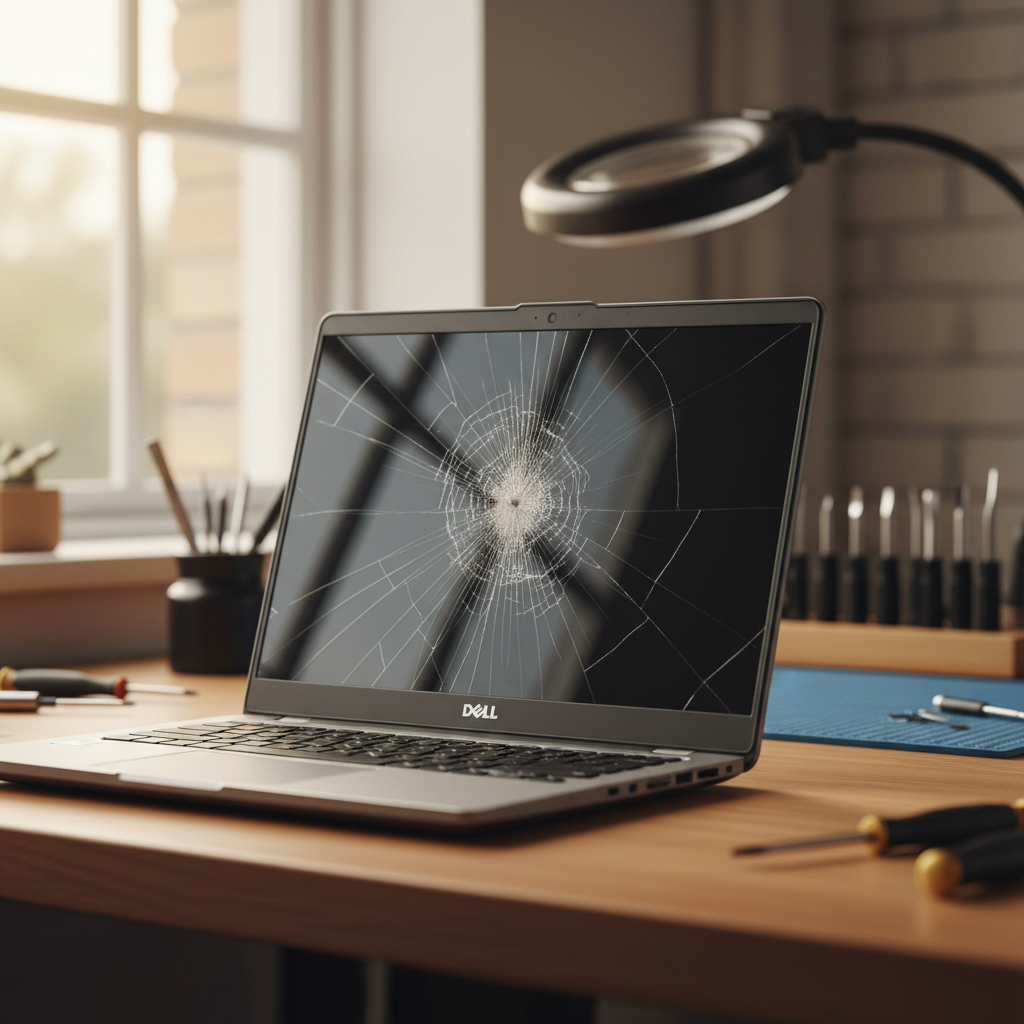 Cracked Dell laptop screen repair in Clearview — Adelaide SA 5085