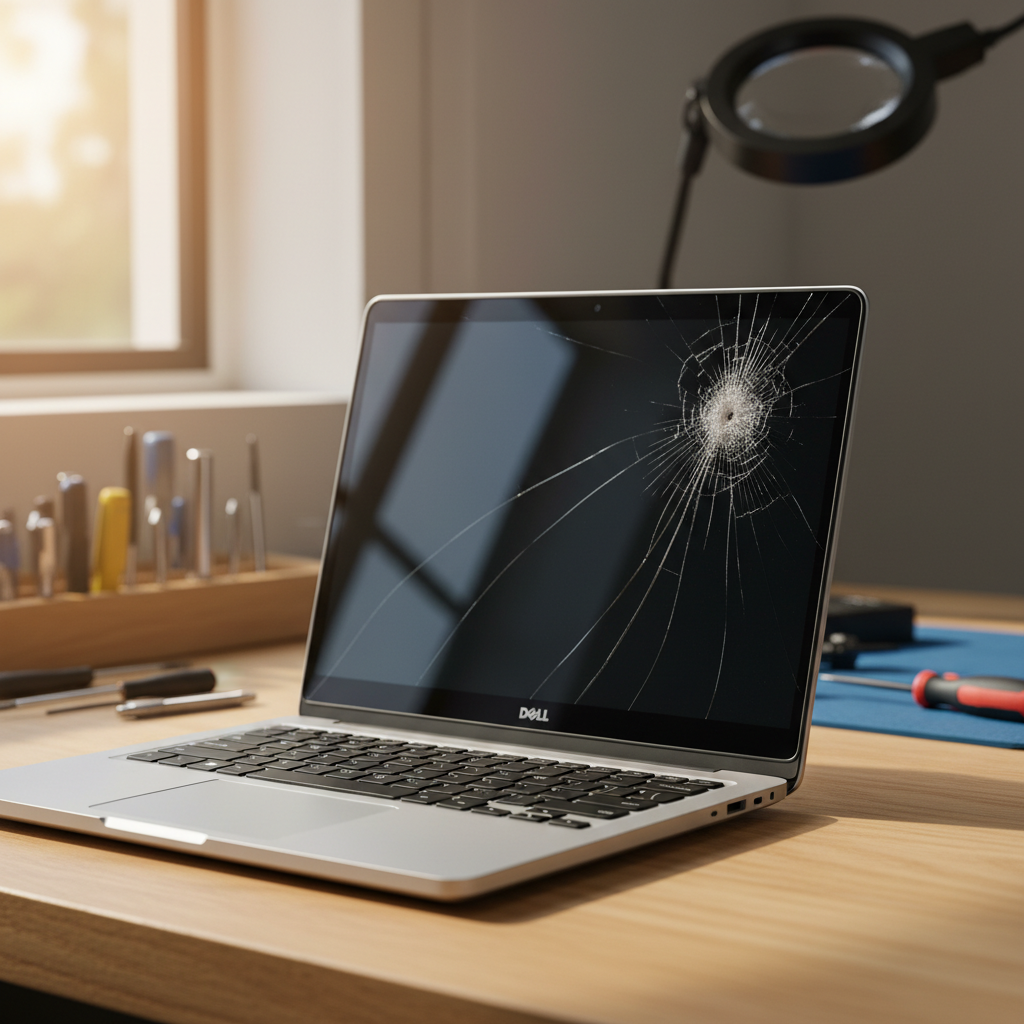 Cracked Dell laptop screen repair in Cleland — Adelaide SA 5152