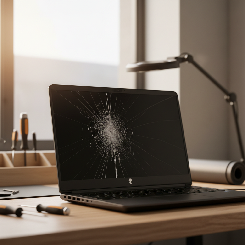 Cracked Alienware laptop screen repair in Colonel Light Gardens — Adelaide SA 5041