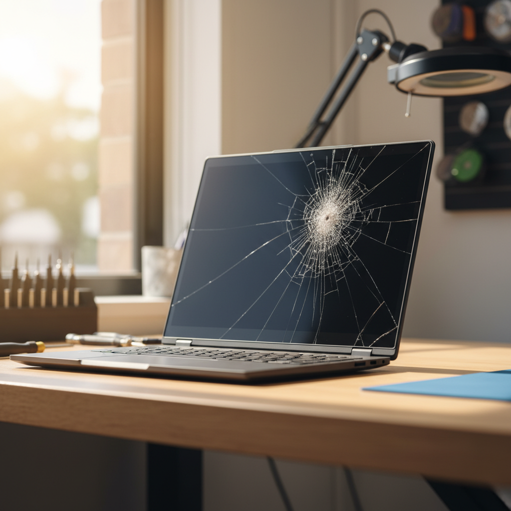 Cracked Razer laptop screen repair in Corlette — Newcastle NSW 2315