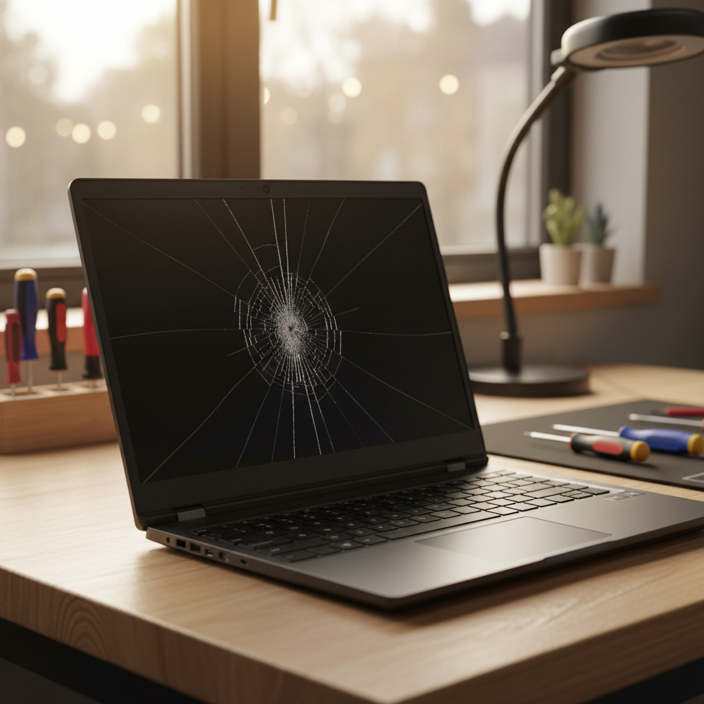 Cracked Alienware laptop screen repair in Crafers — Adelaide SA 5152
