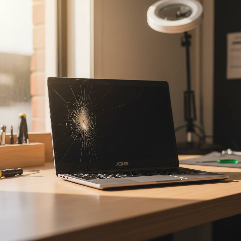 Cracked ASUS laptop screen repair in Craigmore — Adelaide SA 5114