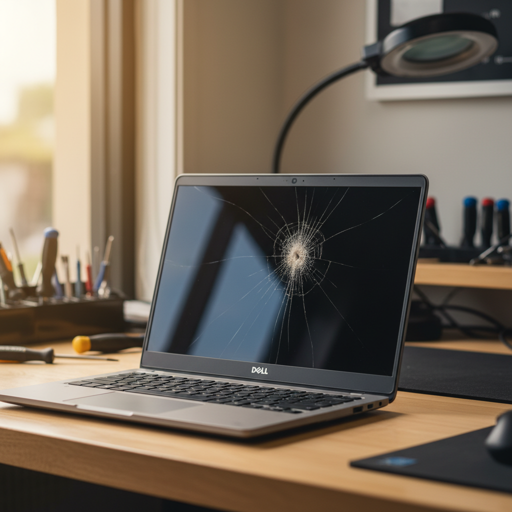 Cracked Dell laptop screen repair in Croydon — Melbourne SA 5008