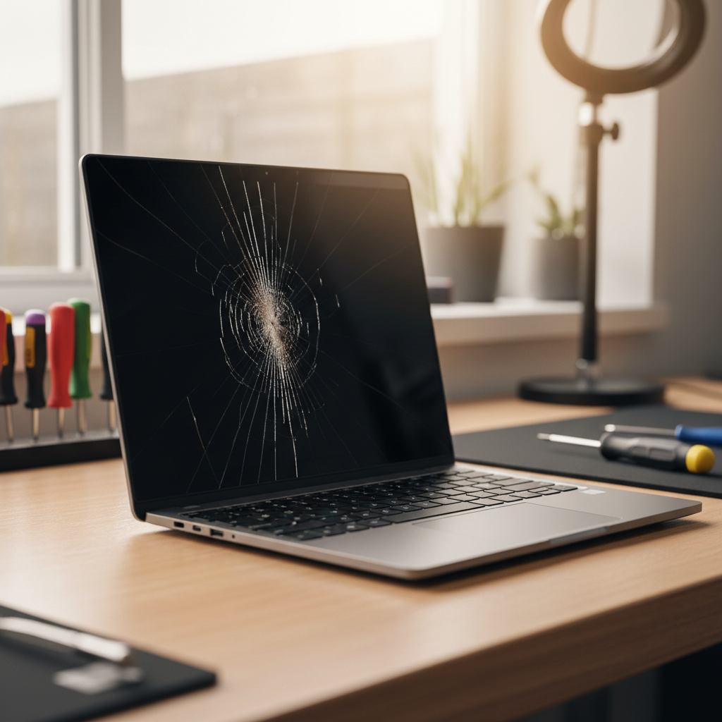 Cracked Razer laptop screen repair in Cumberland Park — Adelaide SA 5041