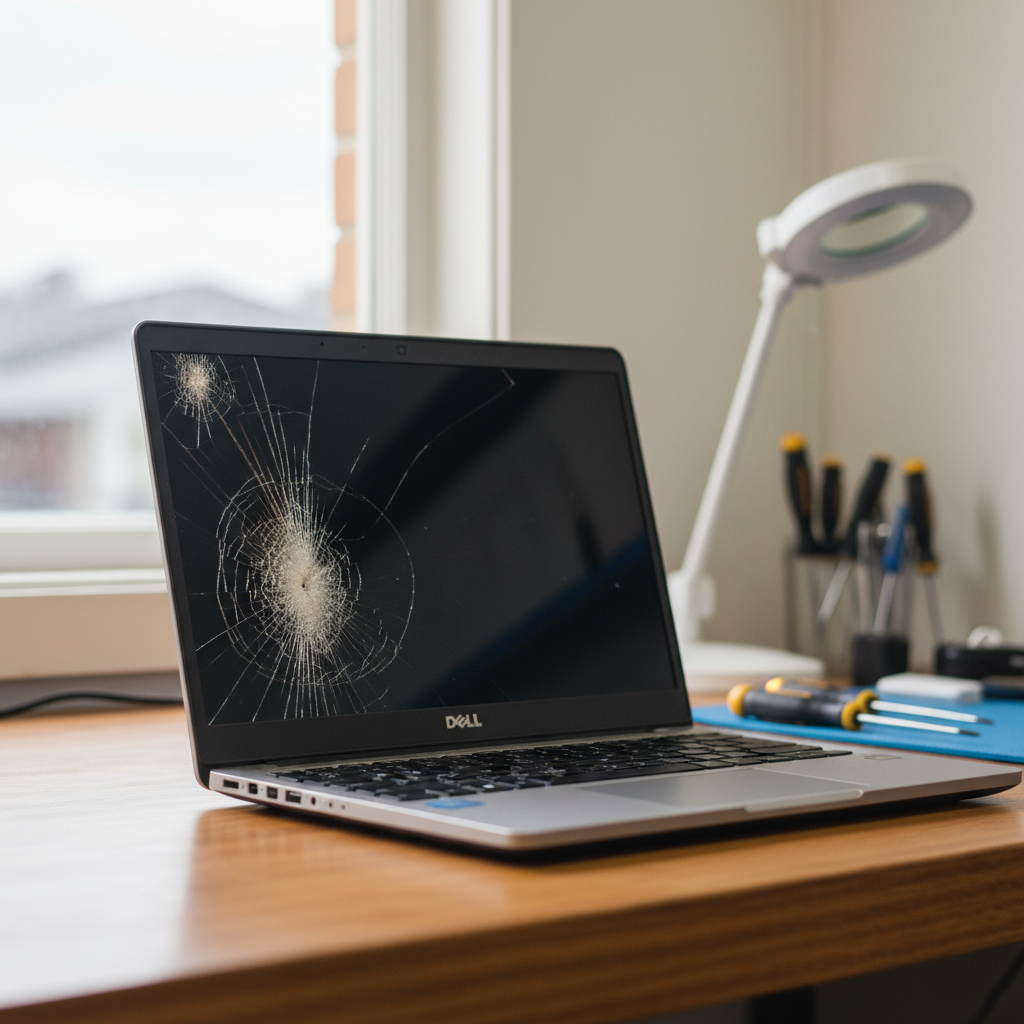 Cracked Dell laptop screen repair in Dalwood — Newcastle NSW 2335