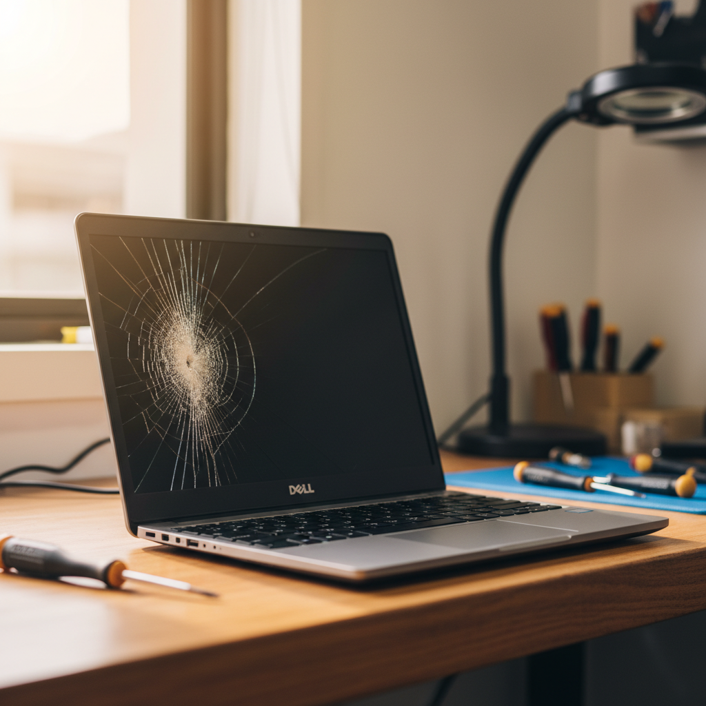 Cracked Dell laptop screen repair in Davoren Park — Adelaide SA 5113
