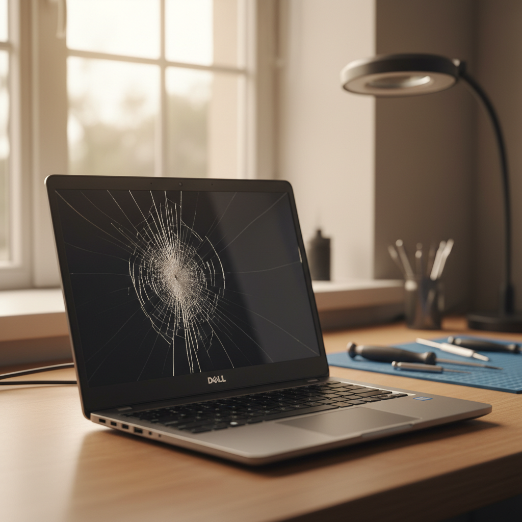 Cracked Dell laptop screen repair in Dingabledinga — Adelaide SA 5172