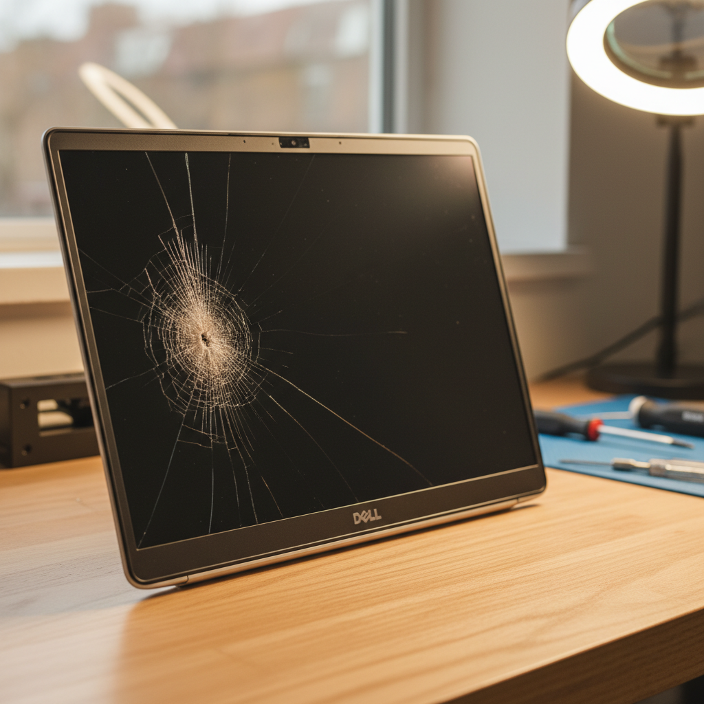 Cracked Dell laptop screen repair in Dooralong — Newcastle NSW 2259