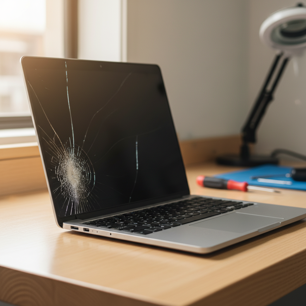 Cracked Dell laptop screen repair in Dowsing Point — Hobart TAS 7010