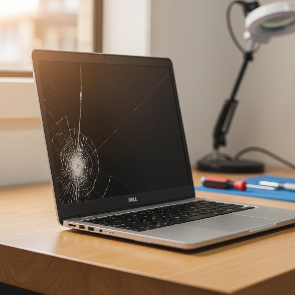 Cracked Dell laptop screen repair in Doyalson North — Newcastle NSW 2262
