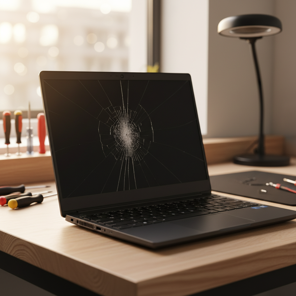Cracked Alienware laptop screen repair in Dry Creek — Adelaide SA 5094