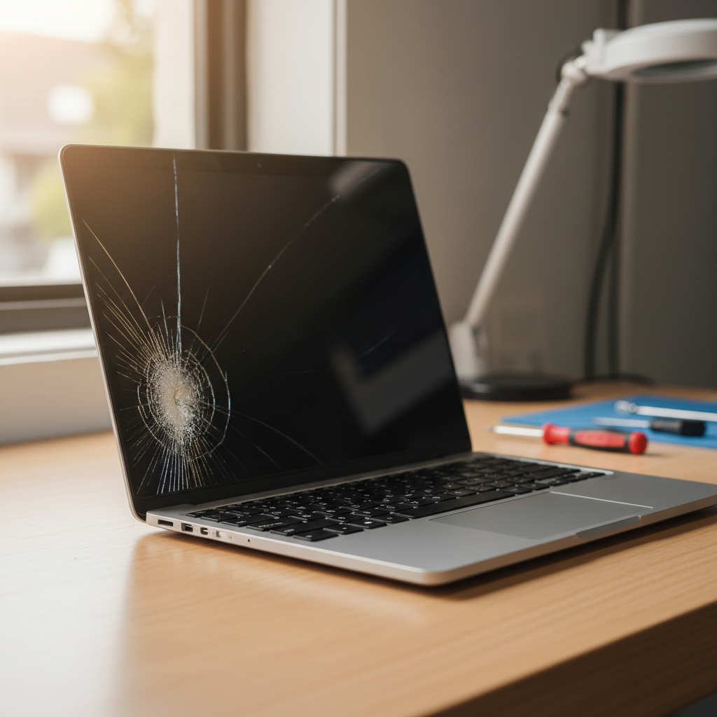 Cracked Dell laptop screen repair in Duckenfield — Newcastle NSW 2321