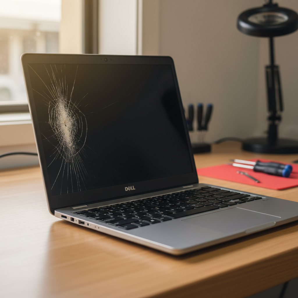 Cracked Dell laptop screen repair in Dulwich — Adelaide SA 5065