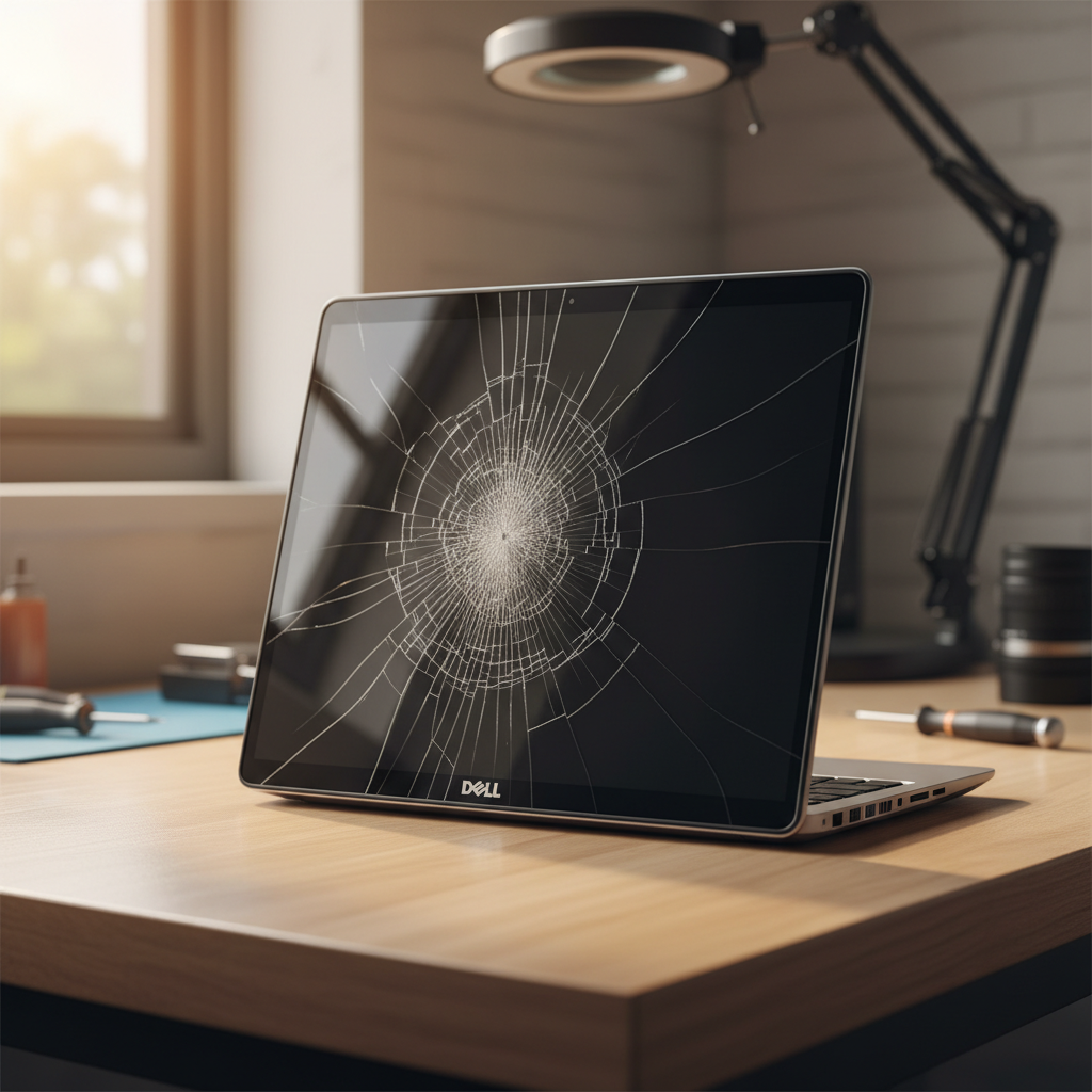 Cracked Dell laptop screen repair in Dynnyrne — Hobart TAS 7005