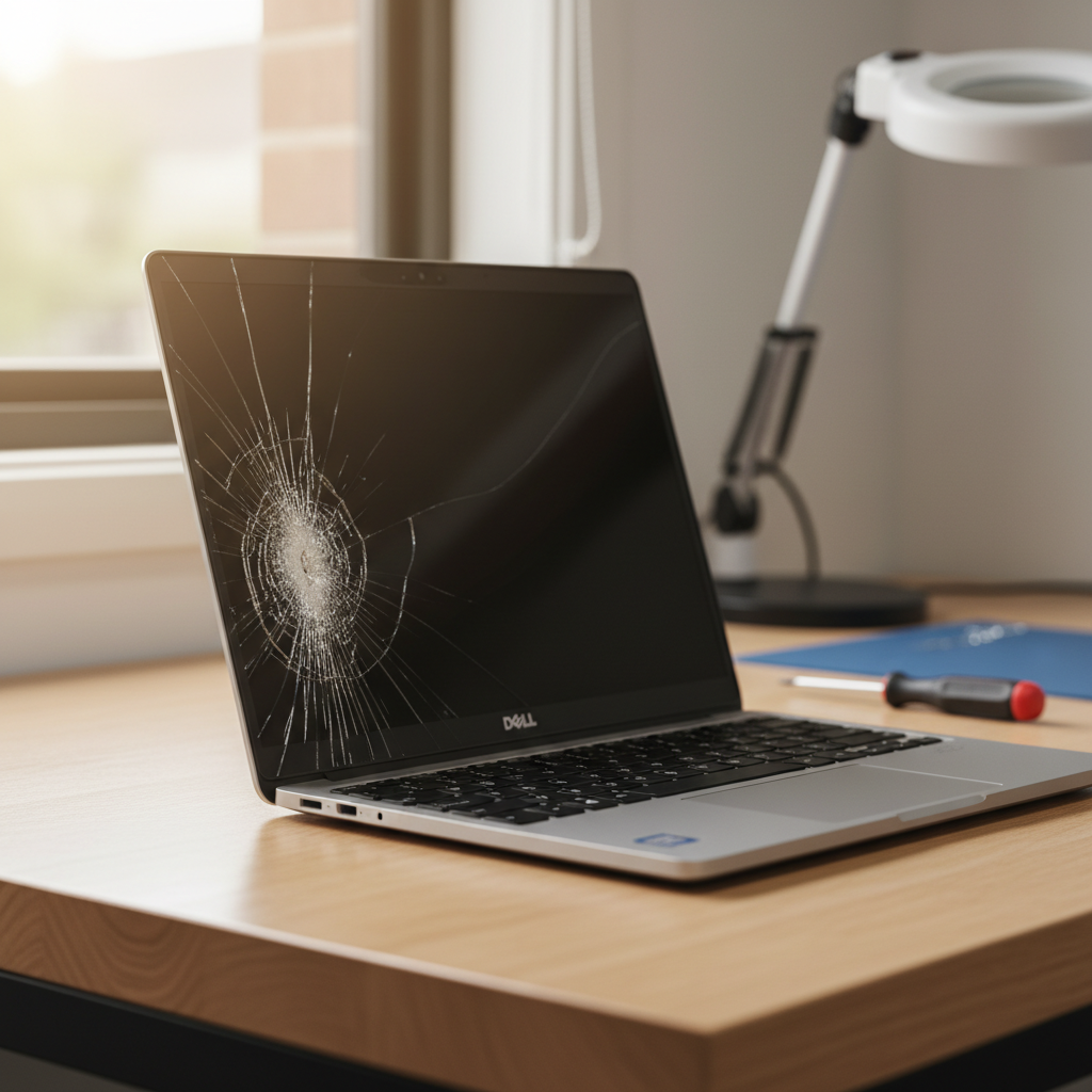 Cracked Dell laptop screen repair in East Arm — Darwin NT 0822