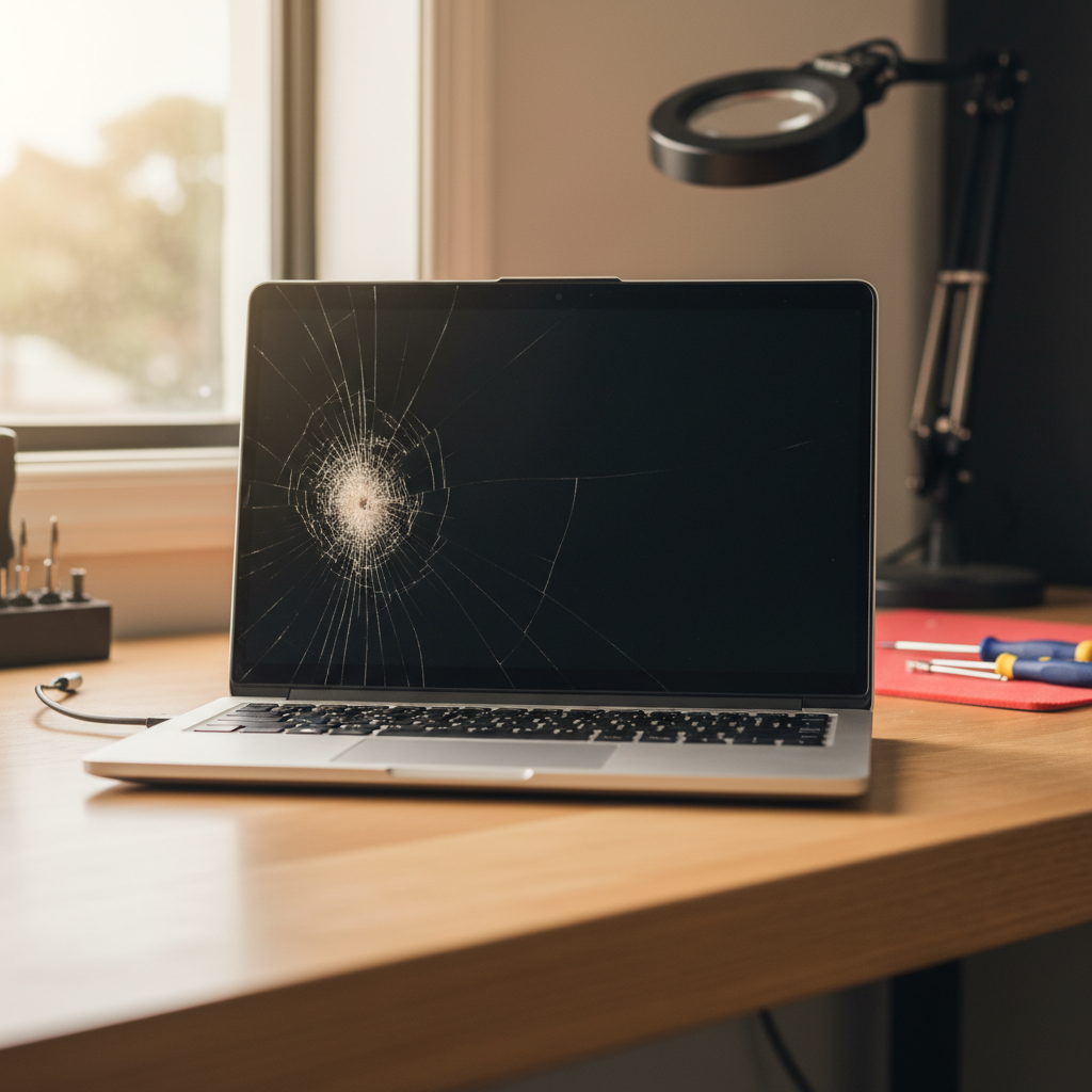 Cracked Dell laptop screen repair in Echunga — Adelaide SA 5153