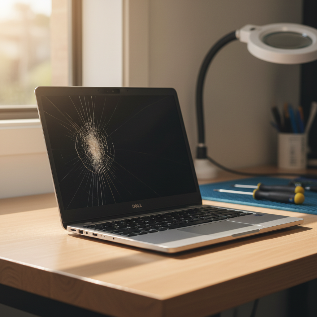 Cracked Dell laptop screen repair in Elizabeth Park — Adelaide SA 5113