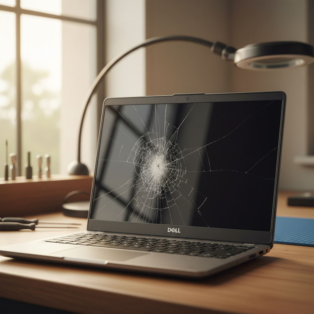 Cracked Dell laptop screen repair in Elizabeth South — Adelaide SA 5112
