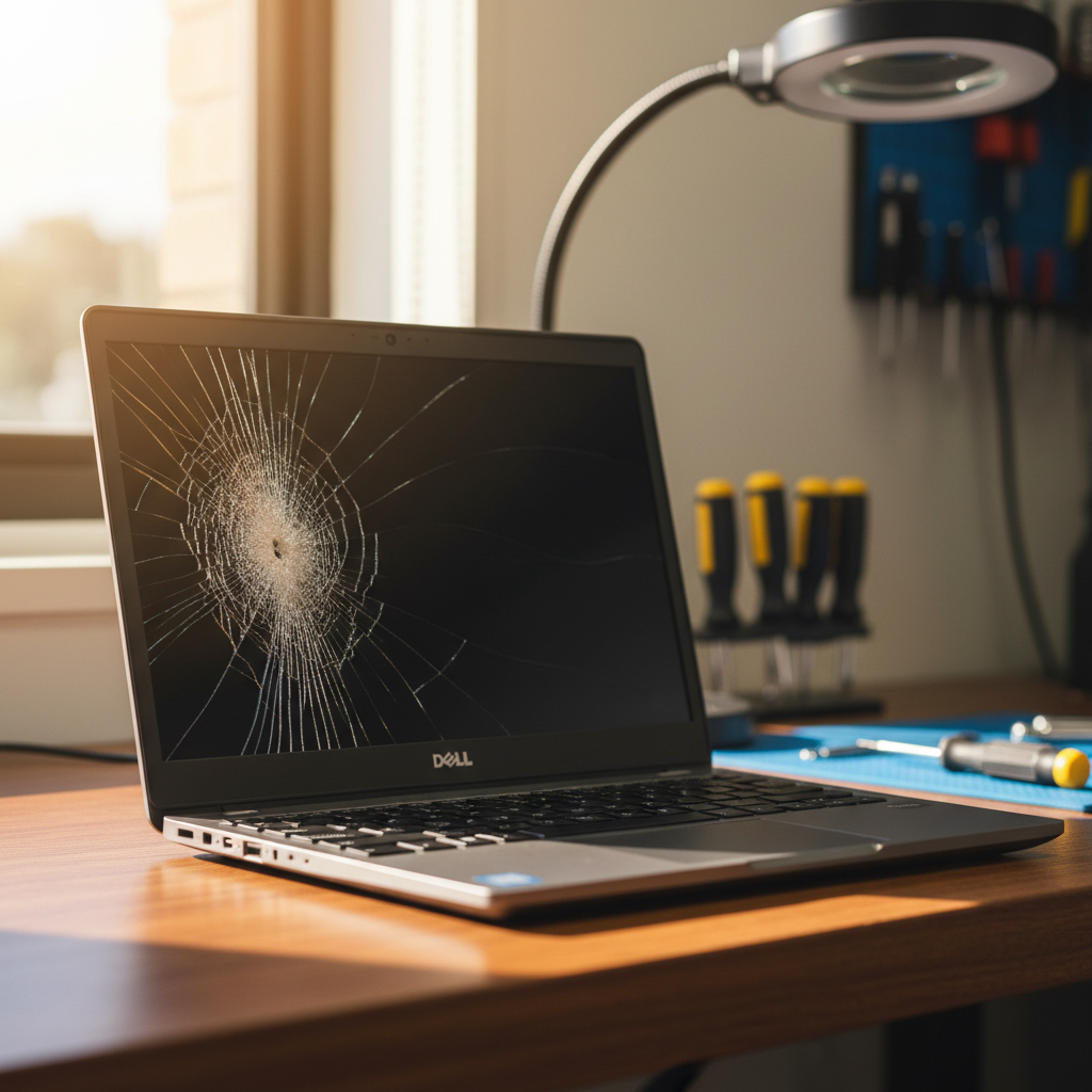 Cracked Dell laptop screen repair in Elizabeth Vale — Adelaide SA 5112