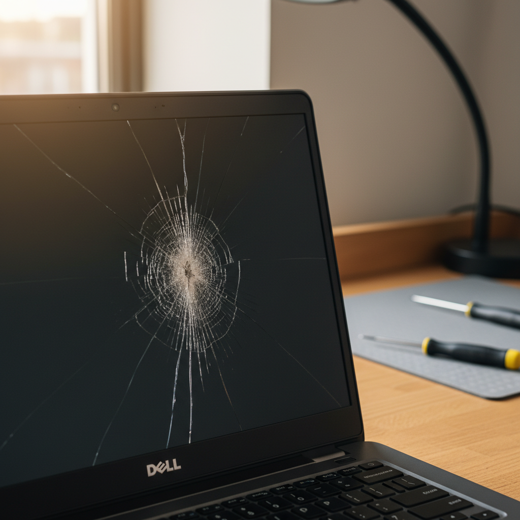 Cracked Dell laptop screen repair in Eraring — Newcastle NSW 2264