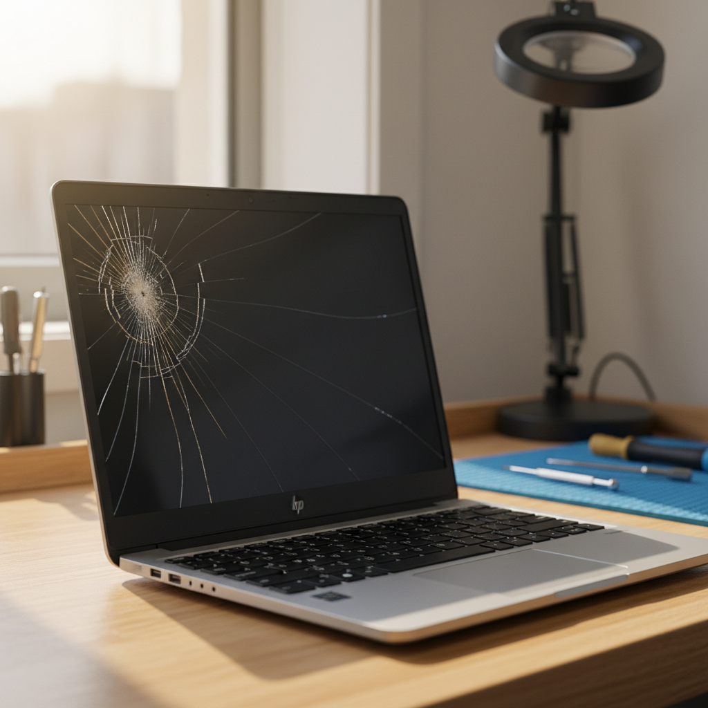 Cracked HP laptop screen repair in Erindale — Adelaide SA 5066