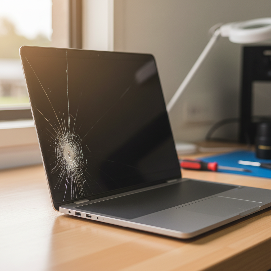 Cracked Dell laptop screen repair in Ethelton — Adelaide SA 5015