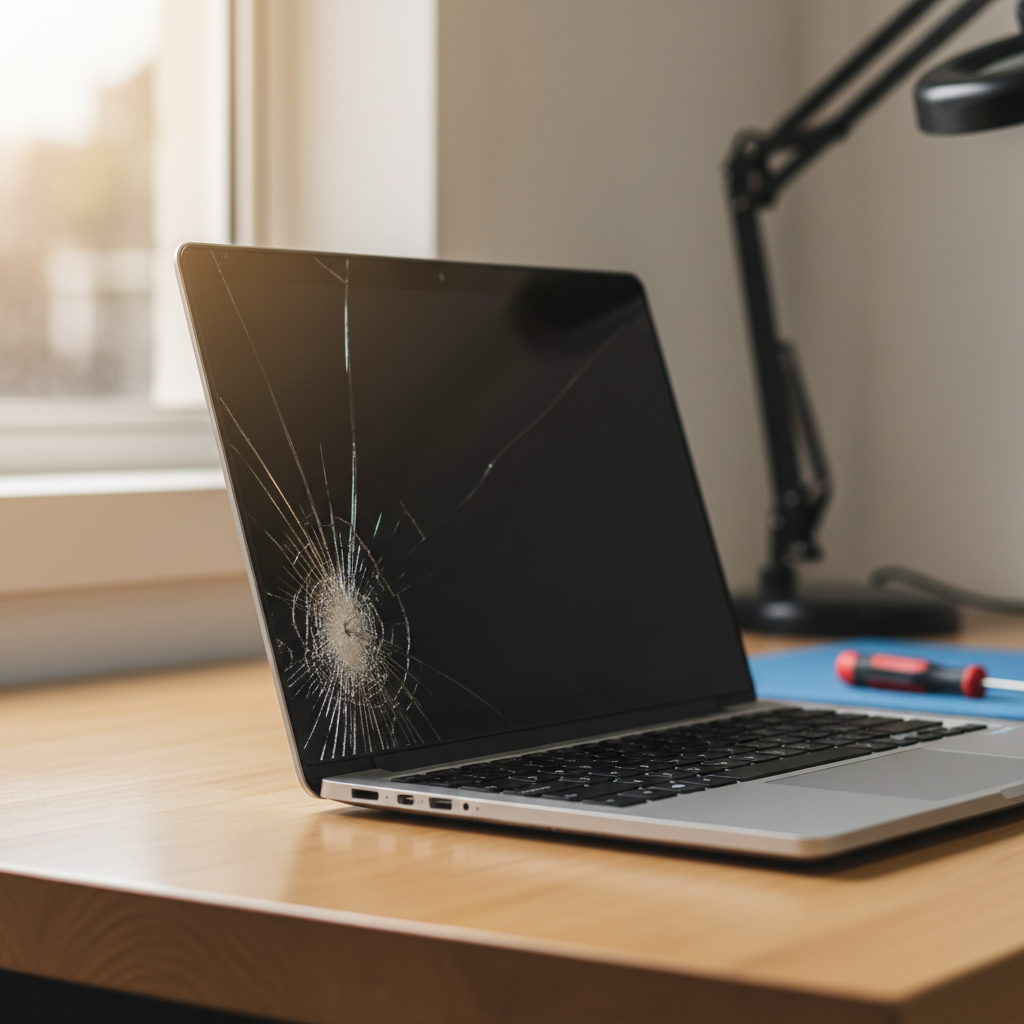 Cracked Dell laptop screen repair in Evanston — Adelaide SA 5116
