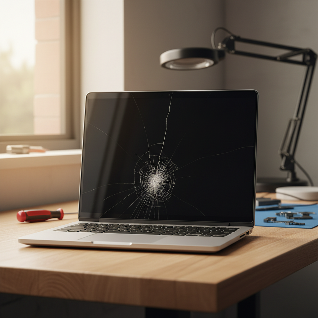 Cracked Dell laptop screen repair in Fannie Bay — Darwin NT 0820