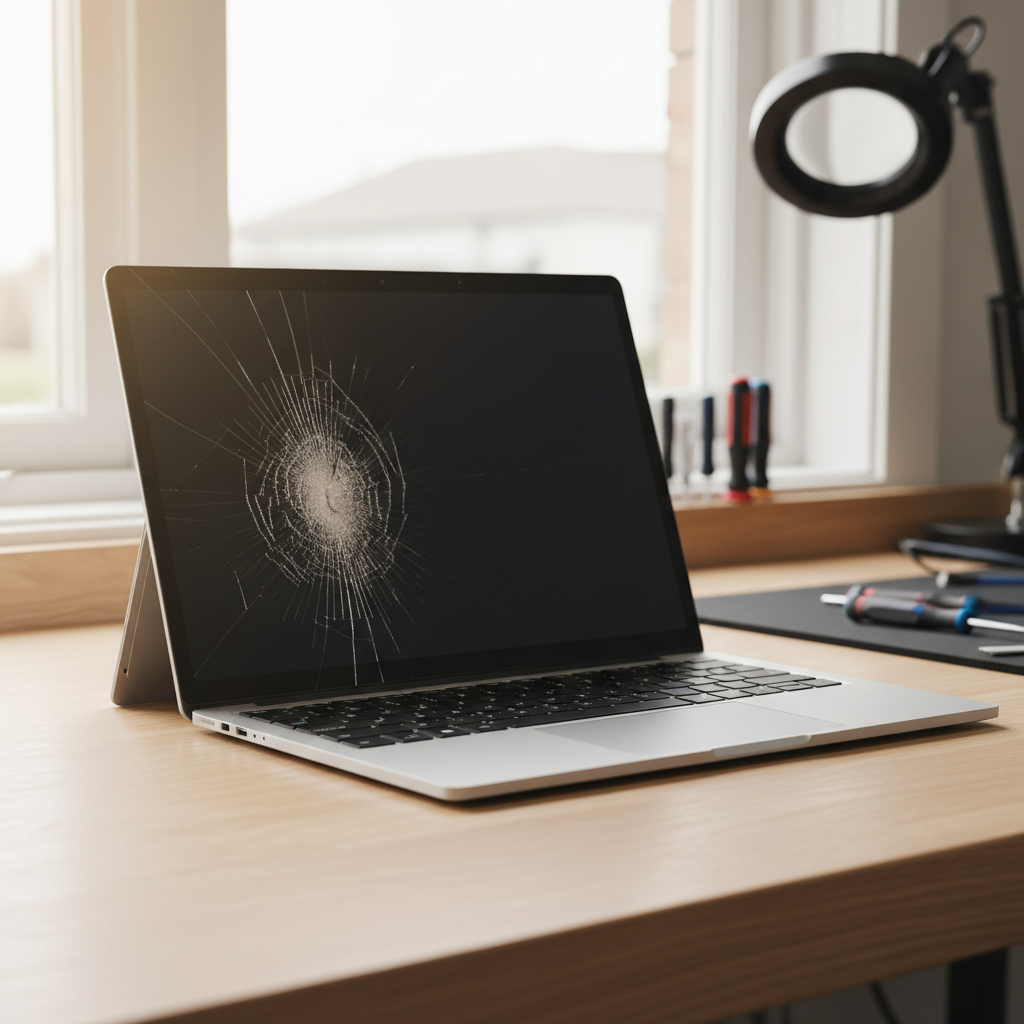Cracked Microsoft Surface laptop screen repair in Farrar — Darwin NT 0830