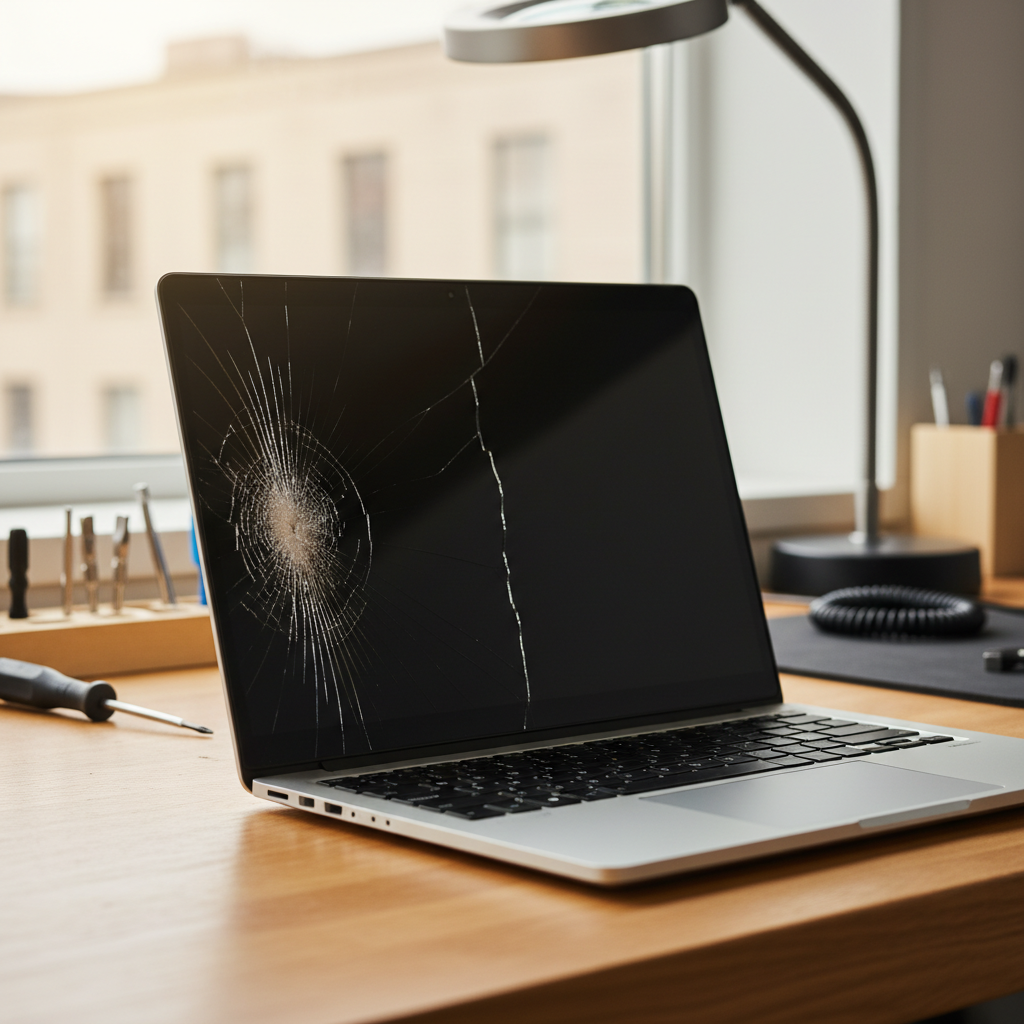 Cracked Dell laptop screen repair in Findon — Adelaide SA 5023