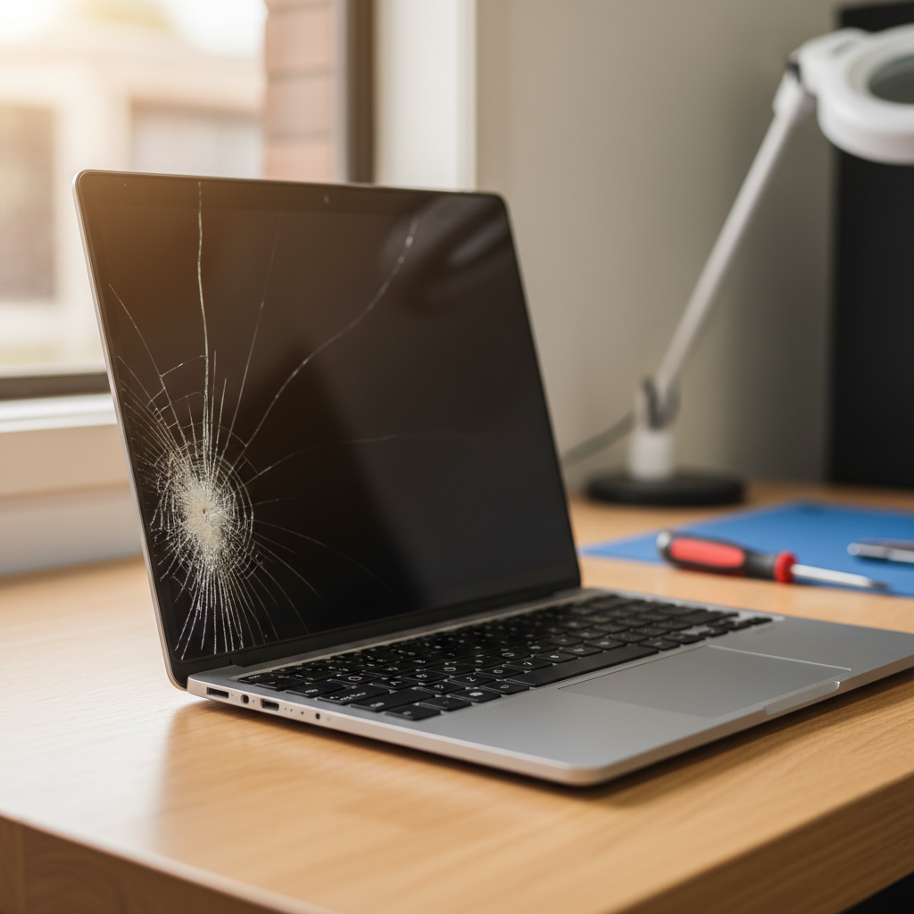 Cracked Dell laptop screen repair in Fishing Point — Newcastle NSW 2283