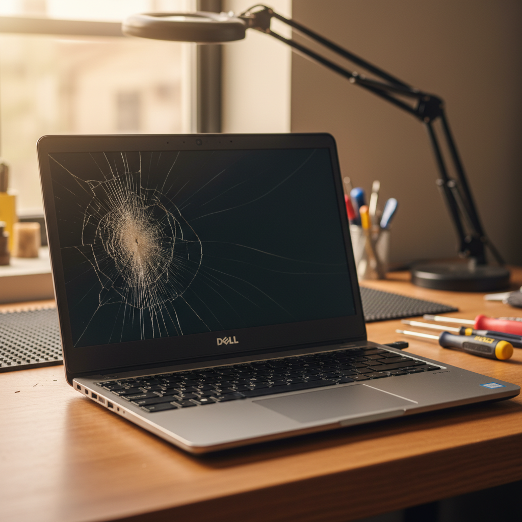 Cracked Dell laptop screen repair in Forest Range — Adelaide SA 5139