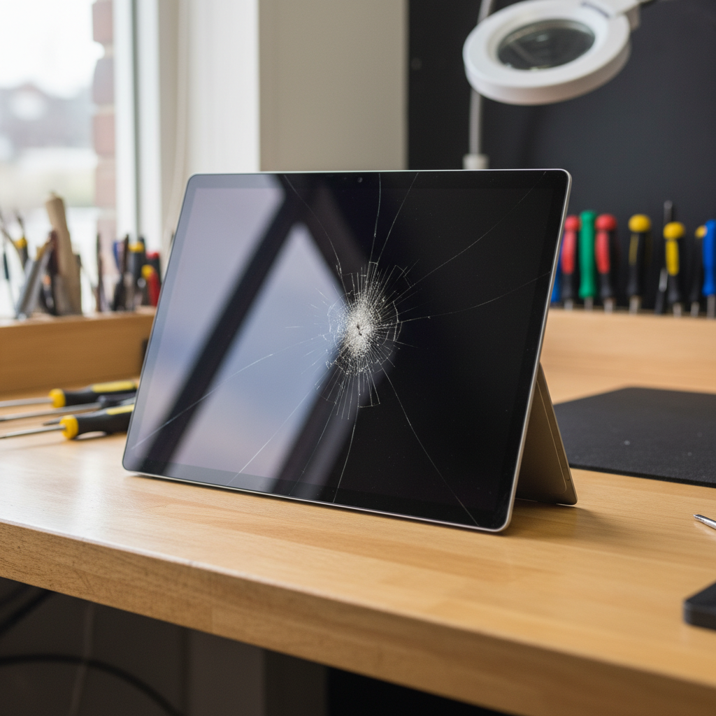Cracked Microsoft Surface laptop screen repair in Fulham Gardens — Adelaide SA 5024