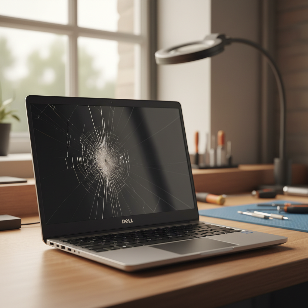 Cracked Dell laptop screen repair in Gawler Belt — Adelaide SA 5118
