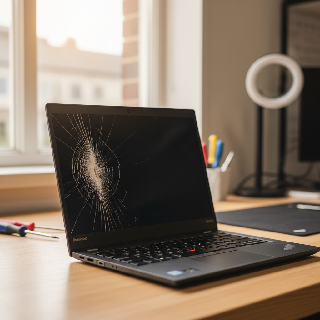 Cracked Lenovo ThinkPad laptop screen repair in Gawler South — Adelaide SA 5118
