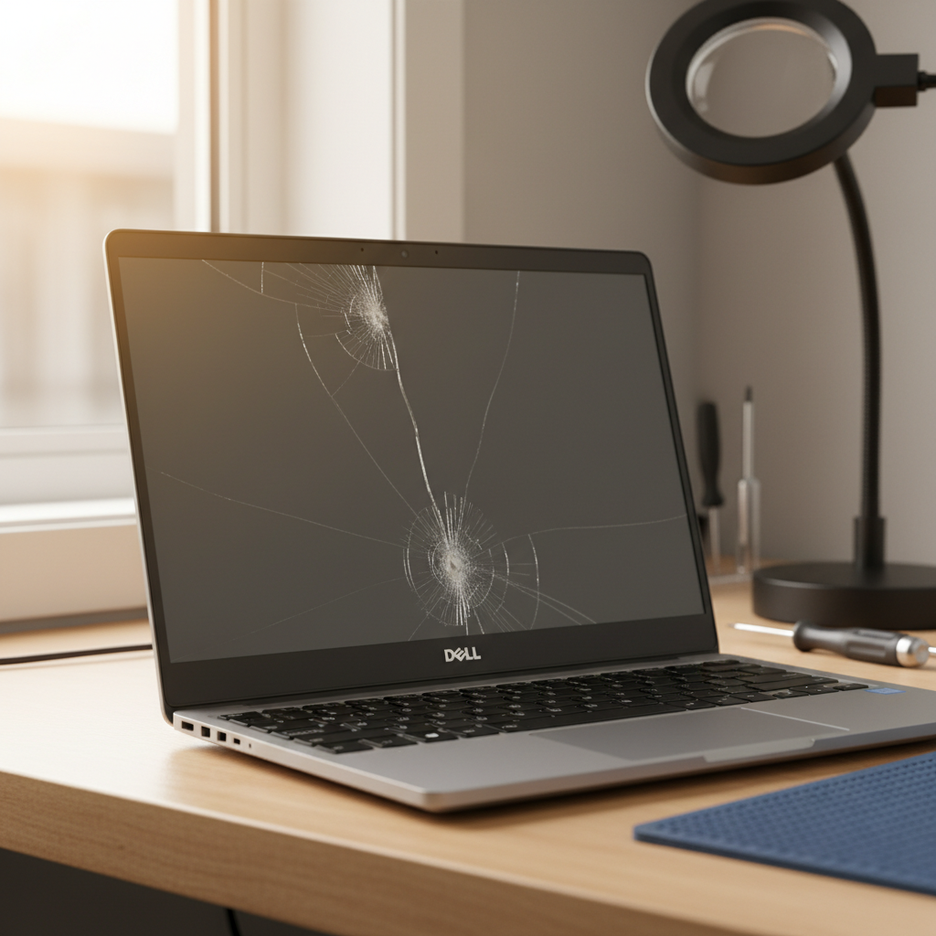 Cracked Dell laptop screen repair in Gawler West — Adelaide SA 5118