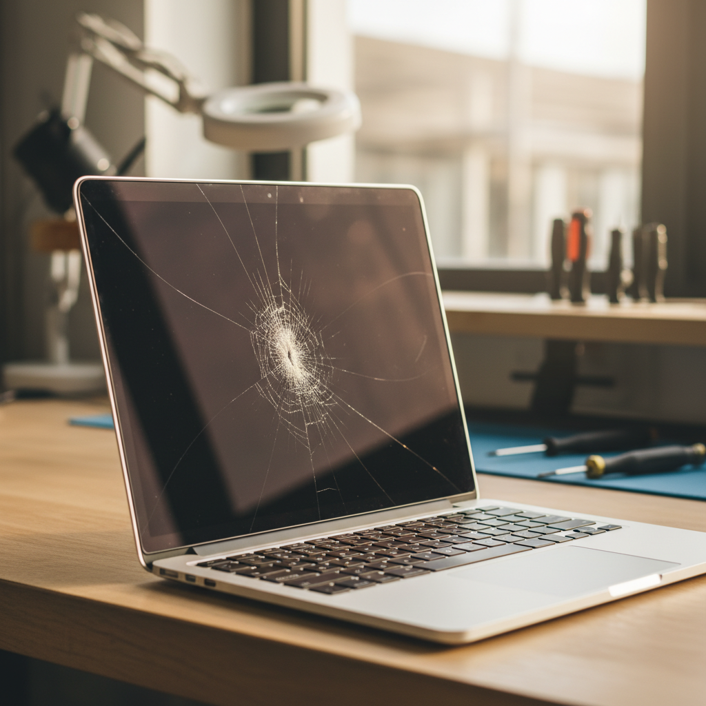Cracked MacBook Air laptop screen repair in Geilston Bay — Hobart TAS 7015