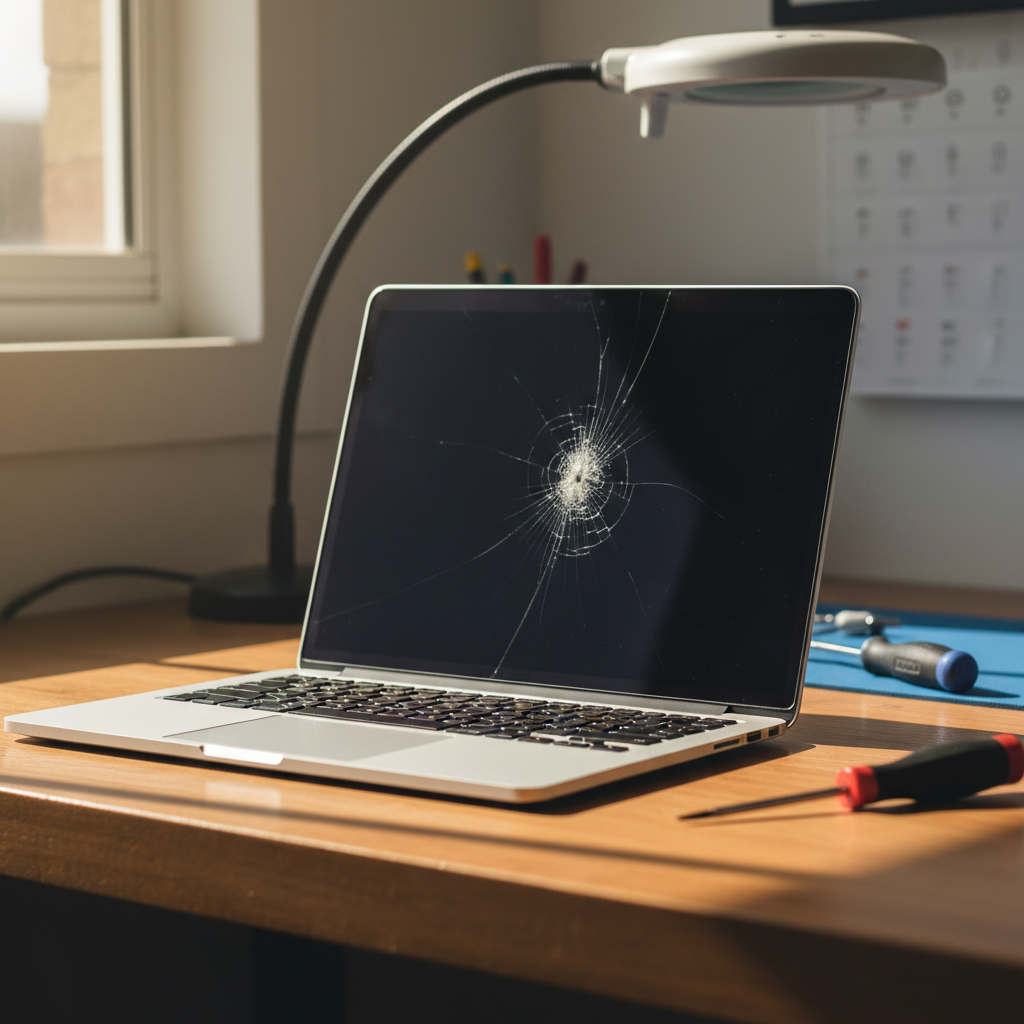 Cracked MacBook Pro laptop screen repair in Gillman — Adelaide SA 5013