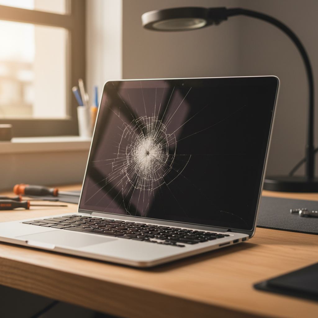 Cracked MacBook Pro laptop screen repair in Glandore — Adelaide SA 5037