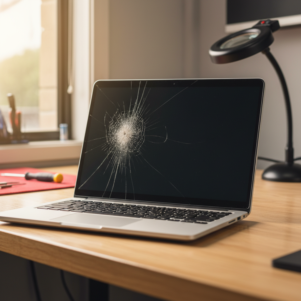 Cracked Dell laptop screen repair in Glen Oak — Newcastle NSW 2320