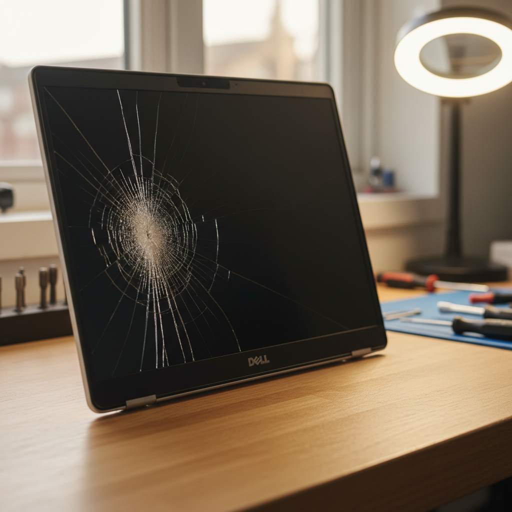 Cracked Dell laptop screen repair in Glendale — Newcastle NSW 2285