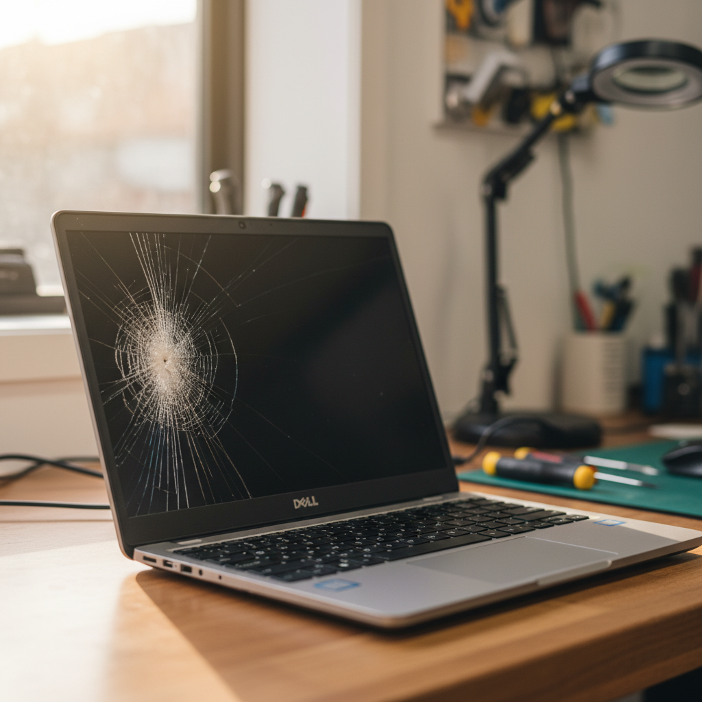 Cracked Dell laptop screen repair in Glengowrie — Adelaide SA 5044