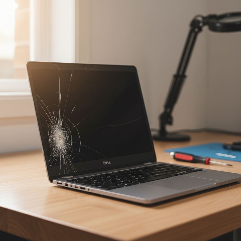 Cracked Dell laptop screen repair in Glenlusk — Hobart TAS 7012