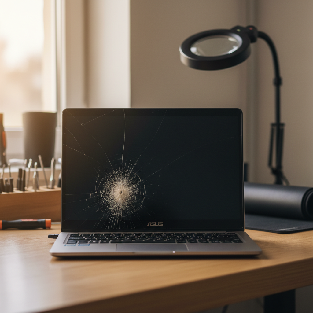 Cracked ASUS laptop screen repair in Glenside — Adelaide SA 5065