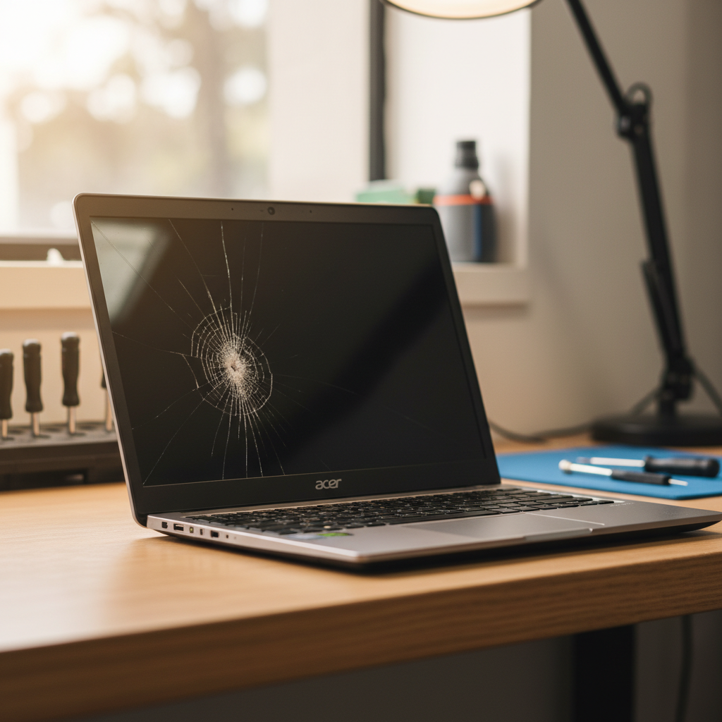 Cracked Acer laptop screen repair in Glynde — Adelaide SA 5070