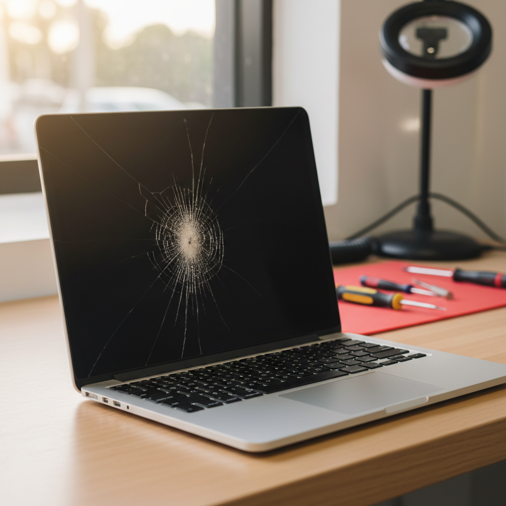 Cracked MacBook Pro laptop screen repair in Glynde Plaza — Adelaide SA 5070