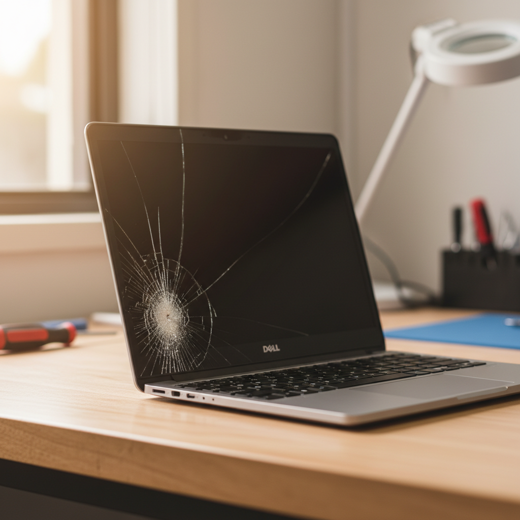 Cracked Dell laptop screen repair in Goodwood — Hobart TAS 7010